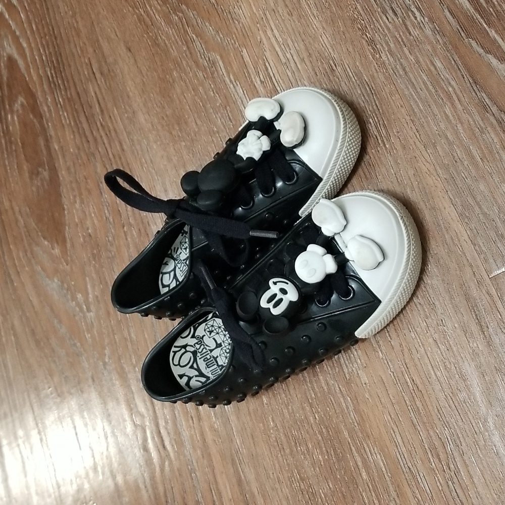 (9) Mini Melissa x Mickey Mouse Scented Lace Up Jelly Sneakers Disney Vacation